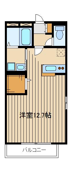 ラビネ和光(ワンルーム/1階)の間取り写真