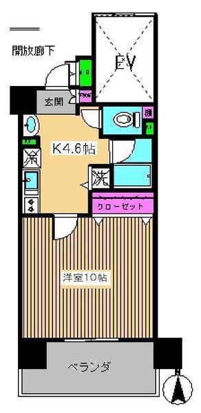 BGM北浦和(1K/1階)の間取り写真