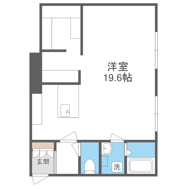 ピオネロ月寒(1LDK/3階)の間取り写真