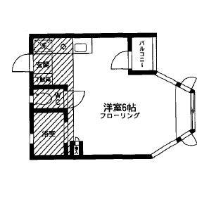 ベルフラワー(ワンルーム/2階)の間取り写真