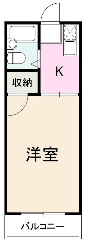 ハイツ 太田(1K/3階)の間取り写真