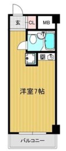 リアライズ今寺(ワンルーム/2階)の間取り写真