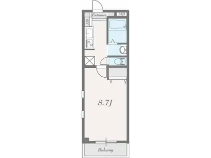 クオリティ夙川(1K/3階)の間取り写真