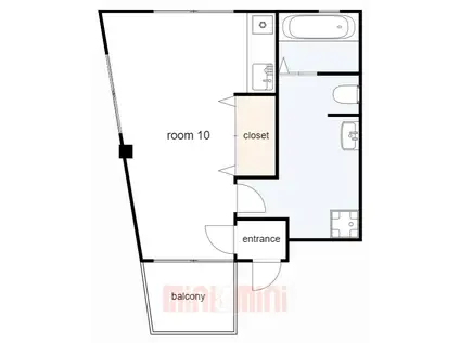 夙川ホワイトマンション(ワンルーム/5階)の間取り写真