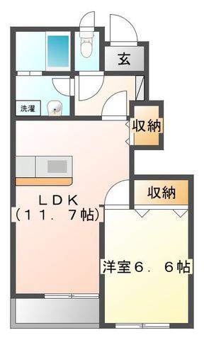 ALICE(1LDK/1階)の間取り写真