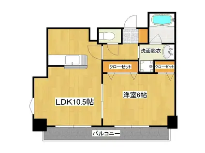 グランパルク柊館(1LDK/1階)の間取り写真