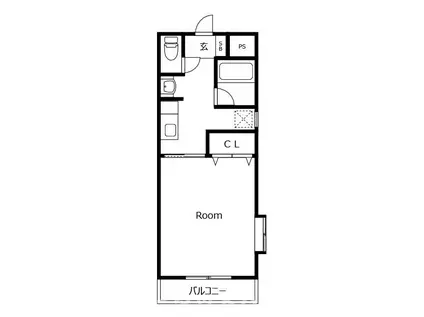 リファイン・ハイツ(1K/3階)の間取り写真