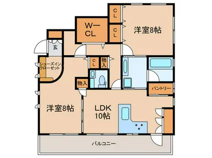 リブリ・櫻泉学園(2LDK/1階)の間取り写真