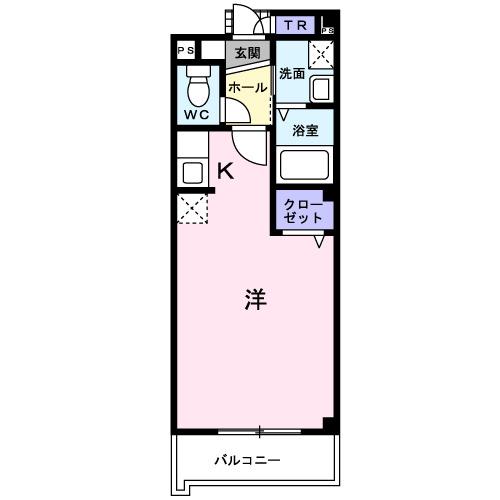 フラン淀川(ワンルーム/2階)の間取り写真