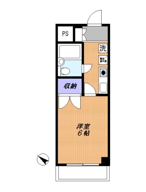 FUJIKYU7(1K/2階)の間取り写真