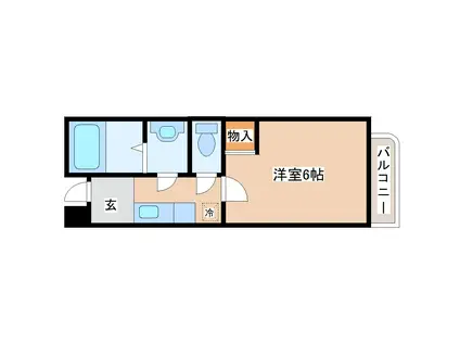 NITTO21壱番館(1K/1階)の間取り写真