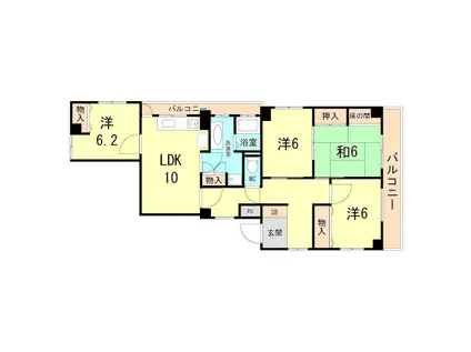 フラッツエムズ(4LDK/2階)の間取り写真
