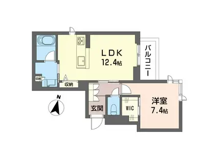 シエロエストレラード(1LDK/3階)の間取り写真