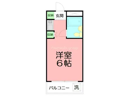 ウィン大船(ワンルーム/3階)の間取り写真