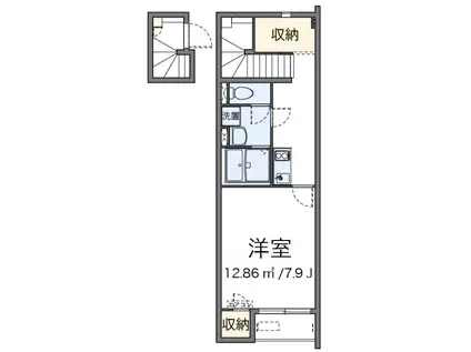 フィオーレ(1K/2階)の間取り写真