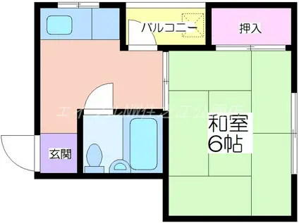 グレース岸里(1K/3階)の間取り写真