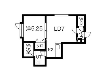 レアル・コンシェルトII(1LDK/2階)の間取り写真