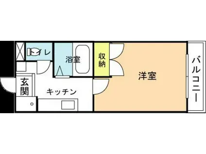 サンハイツ学南I(1K/2階)の間取り写真