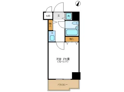 広洋フォルム大通公園(1K/7階)の間取り写真