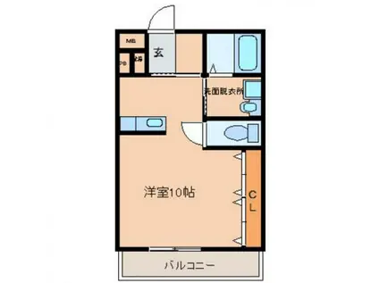 アンビシオン(ワンルーム/1階)の間取り写真