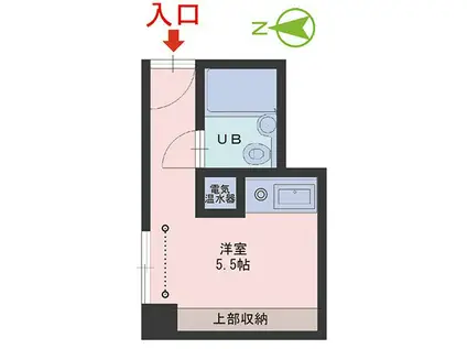 エレガンテ大手(ワンルーム/4階)の間取り写真