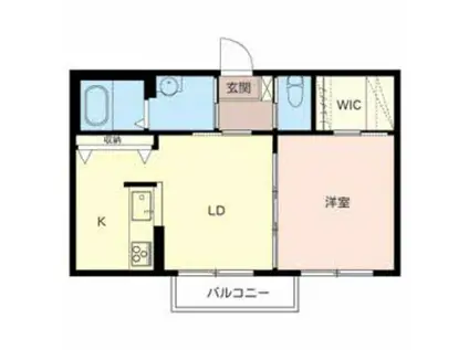 ロイヤルヒル(1LDK/2階)の間取り写真