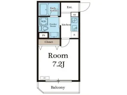 GRANDIA東船橋(1K/2階)の間取り写真