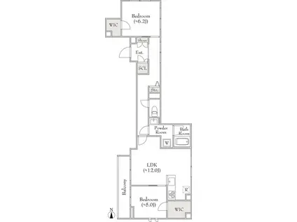 ベレオ三軒茶屋(2LDK/3階)の間取り写真