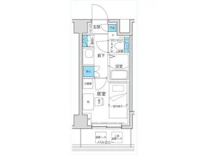 キャンパスヴィレッジ武蔵小杉(ワンルーム/2階)の間取り写真