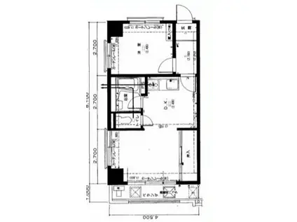 トーア西早稲田マンション(1LDK/5階)の間取り写真
