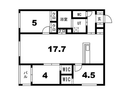 月寒西1-9MS(3LDK/4階)の間取り写真