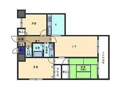 メゾン無憂館II(3LDK/3階)の間取り写真