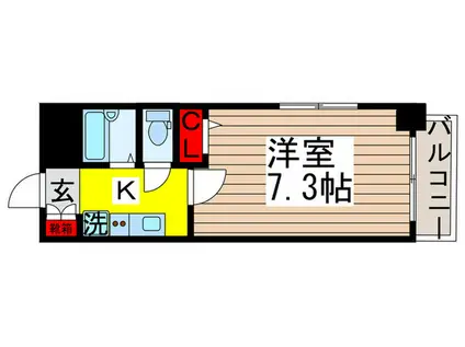 プライムアーバン行徳I(1K/1階)の間取り写真