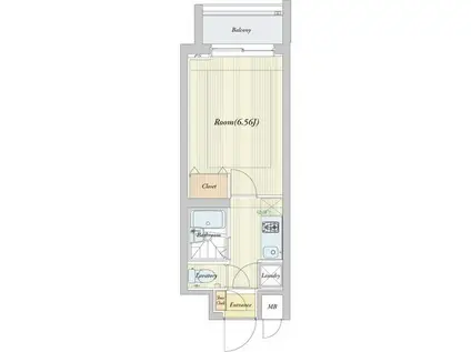 ビバリーホームズ沼袋(1K/2階)の間取り写真