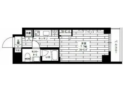 ステージファースト両国南アジールコート(1K/2階)の間取り写真