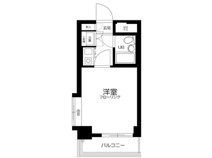 ライオンズマンション代々木第2(1K/3階)の間取り写真