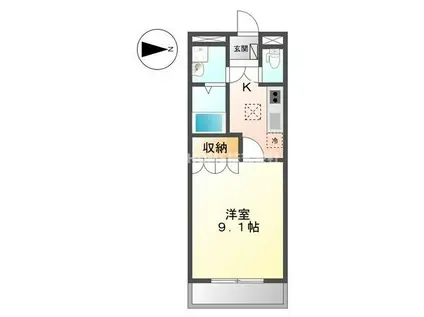 クレシア(1K/1階)の間取り写真