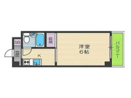 CASA GRANDE(1K/2階)の間取り写真