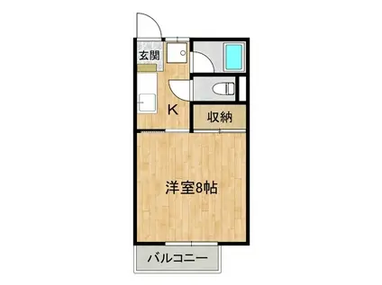 レジデンスKAITO(1K/1階)の間取り写真