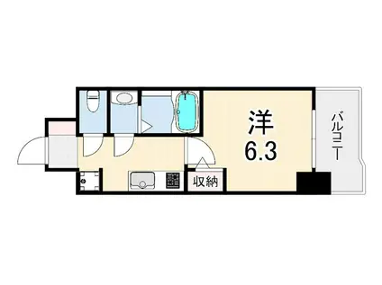 セレニテ神戸西エクラ(1K/5階)の間取り写真