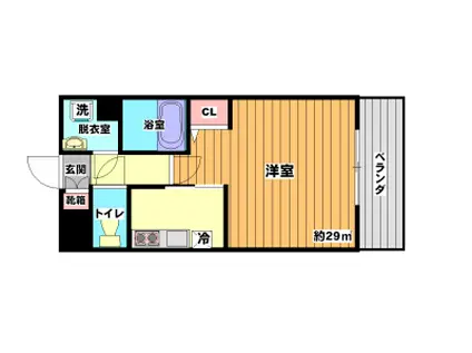 サングレード千里(1K/1階)の間取り写真