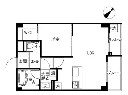 PARADIS(1LDK/5階)の間取り写真
