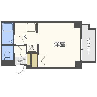 インペリアル13(1K/5階)の間取り写真
