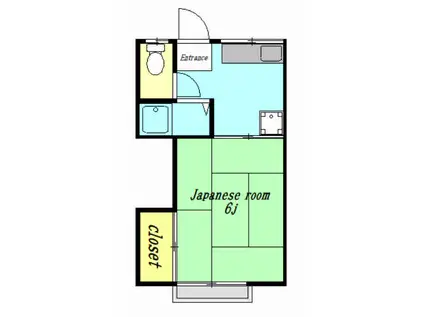 和泉荘(1K/2階)の間取り写真