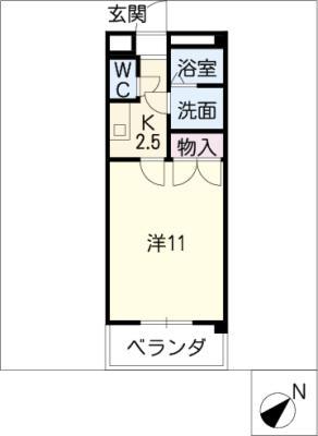 マルシェアイ(1K/1階)の間取り写真