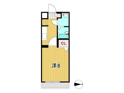 グランコレッタ(1K/1階)の間取り写真