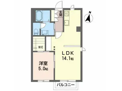 サン・スリーゼ(1LDK/2階)の間取り写真