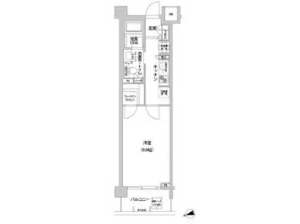 コンフォリア目黒青葉台(1K/3階)の間取り写真