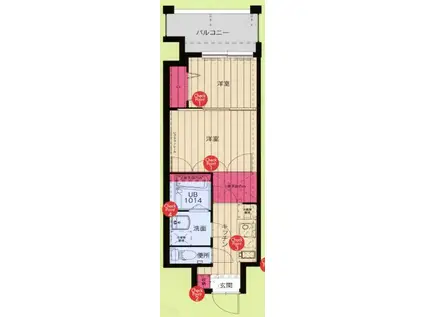 NO.86 ORIENTBLD(2K/8階)の間取り写真