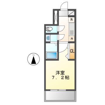 アソシエ鶴舞公園(1K/2階)の間取り写真